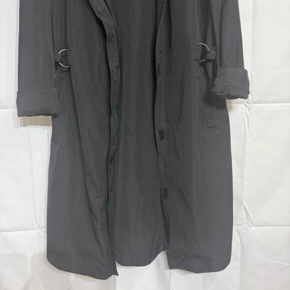 Zara Basic Dept Black Long Hooded Windbreaker Jacket Sz S - Picture 9 of 12